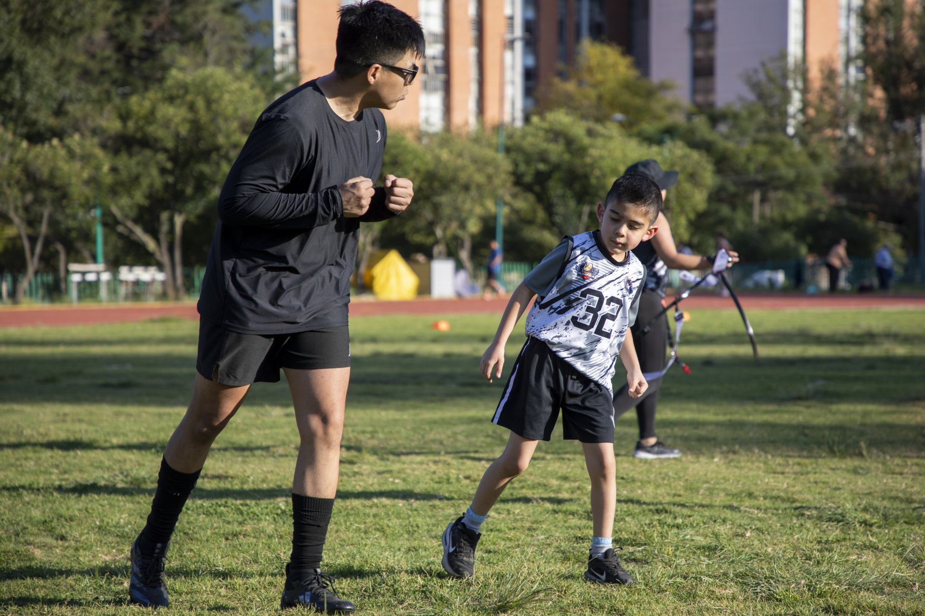 Entrenamiento de tocho bandera - equipo Black Panthers